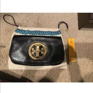 Tory Burch Reva BOMBE clutch gold hardware